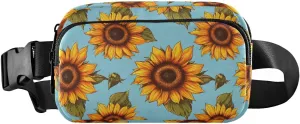 Sunflowers Pattern Fanny Pack Water Resistant, Women Men Waist Pack Sling Bag Purse for Travel Hiking