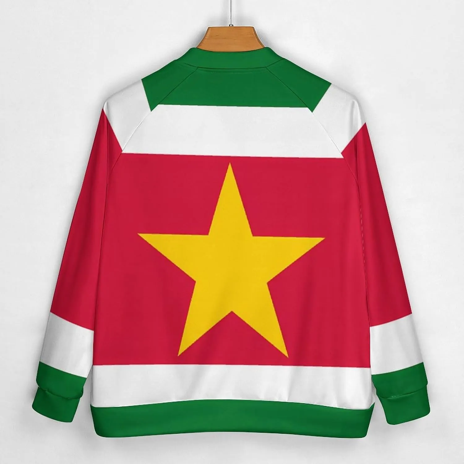 Surinam Flag Surinamian Lightweight Men's Baseball Jackets Relaxed Fit Varsity Bomber Jacket Windbreaker Coat