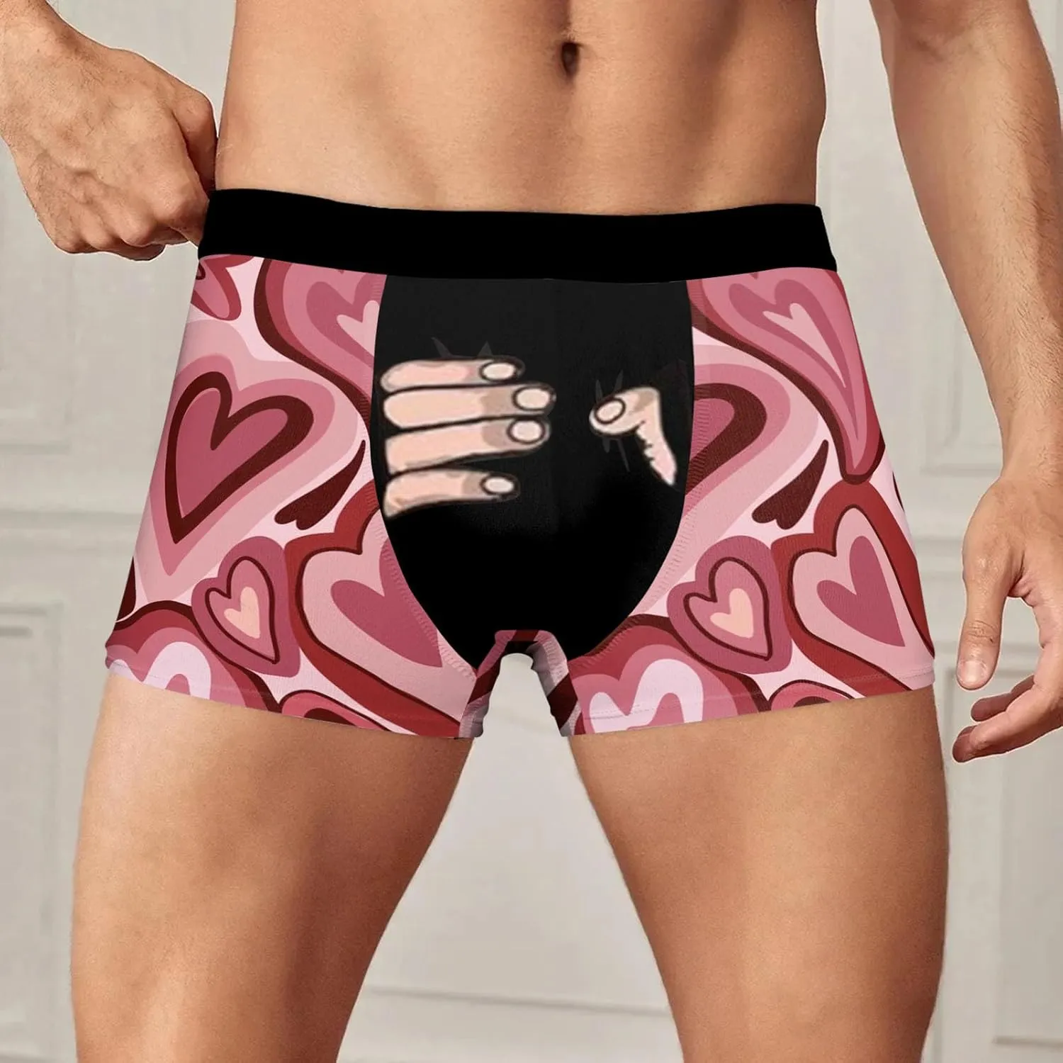 SUWBMHWE Valentines Day Men's Underwear Mens Active Low Stretch Breathable Boxer Briefs Comfortable Boxer for Men Love Style