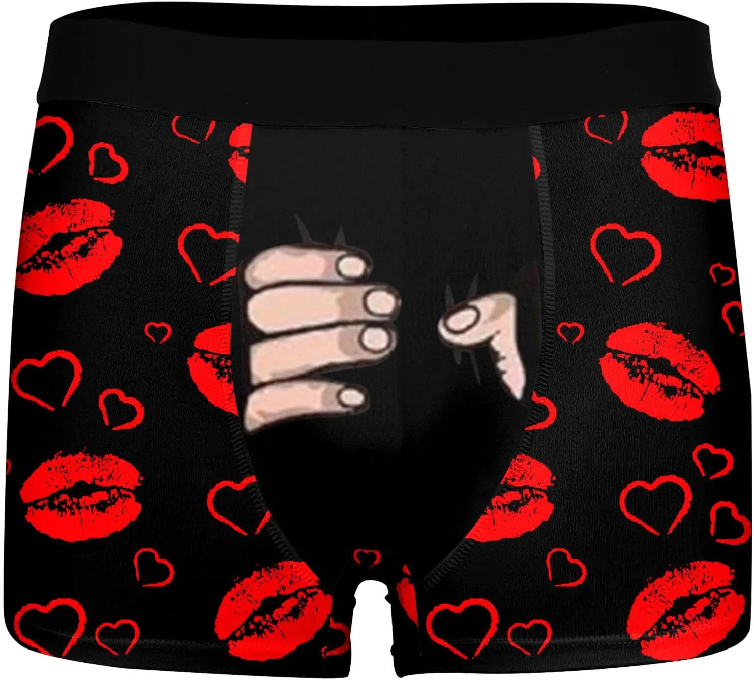 SUWBMHWE Valentines Day Men's Underwear Mens Active Low Stretch Breathable Boxer Briefs Comfortable Boxer for Men Love Style