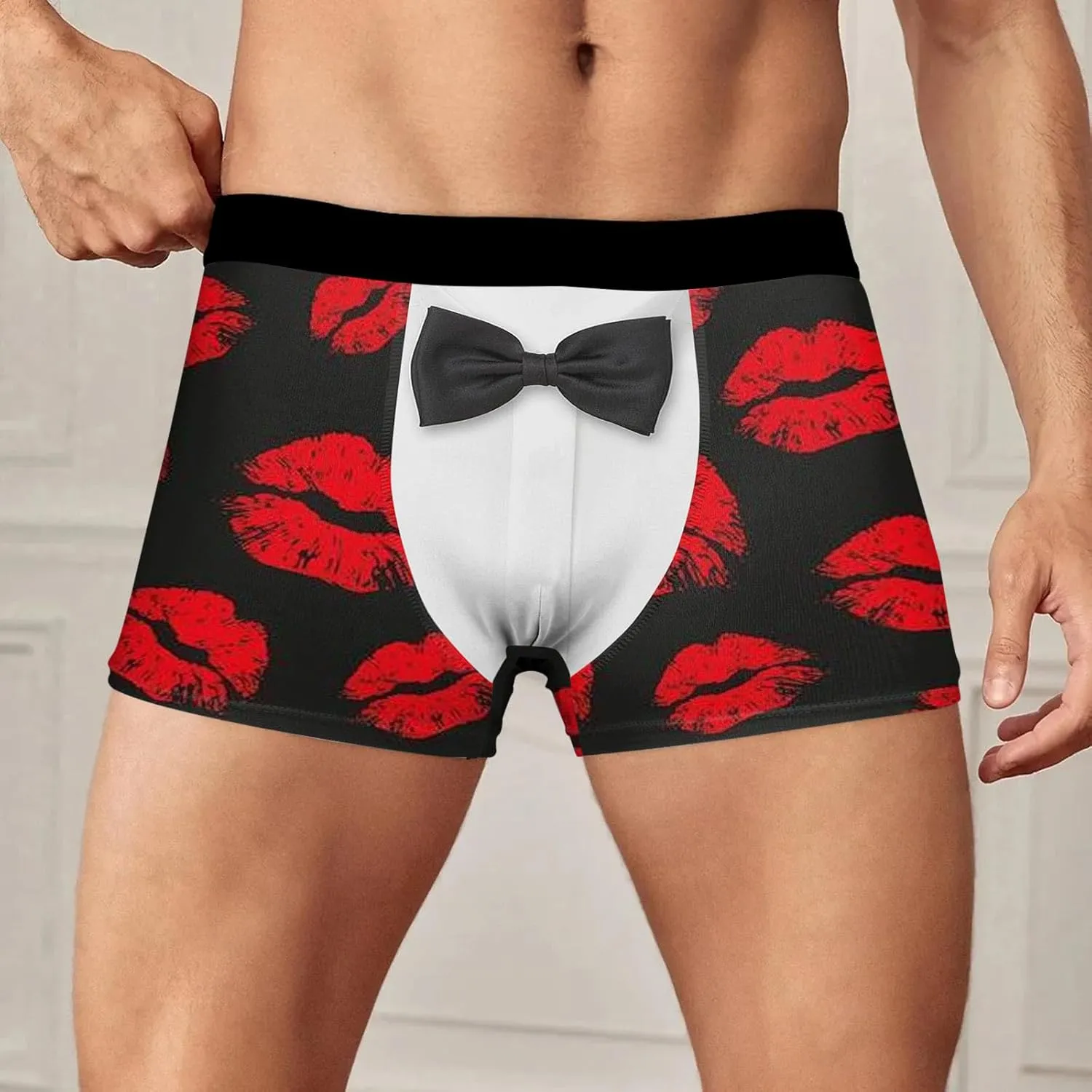 SUWBMHWE Valentines Day Men's Underwear Mens Active Low Stretch Breathable Boxer Briefs Comfortable Boxer for Men Love Style