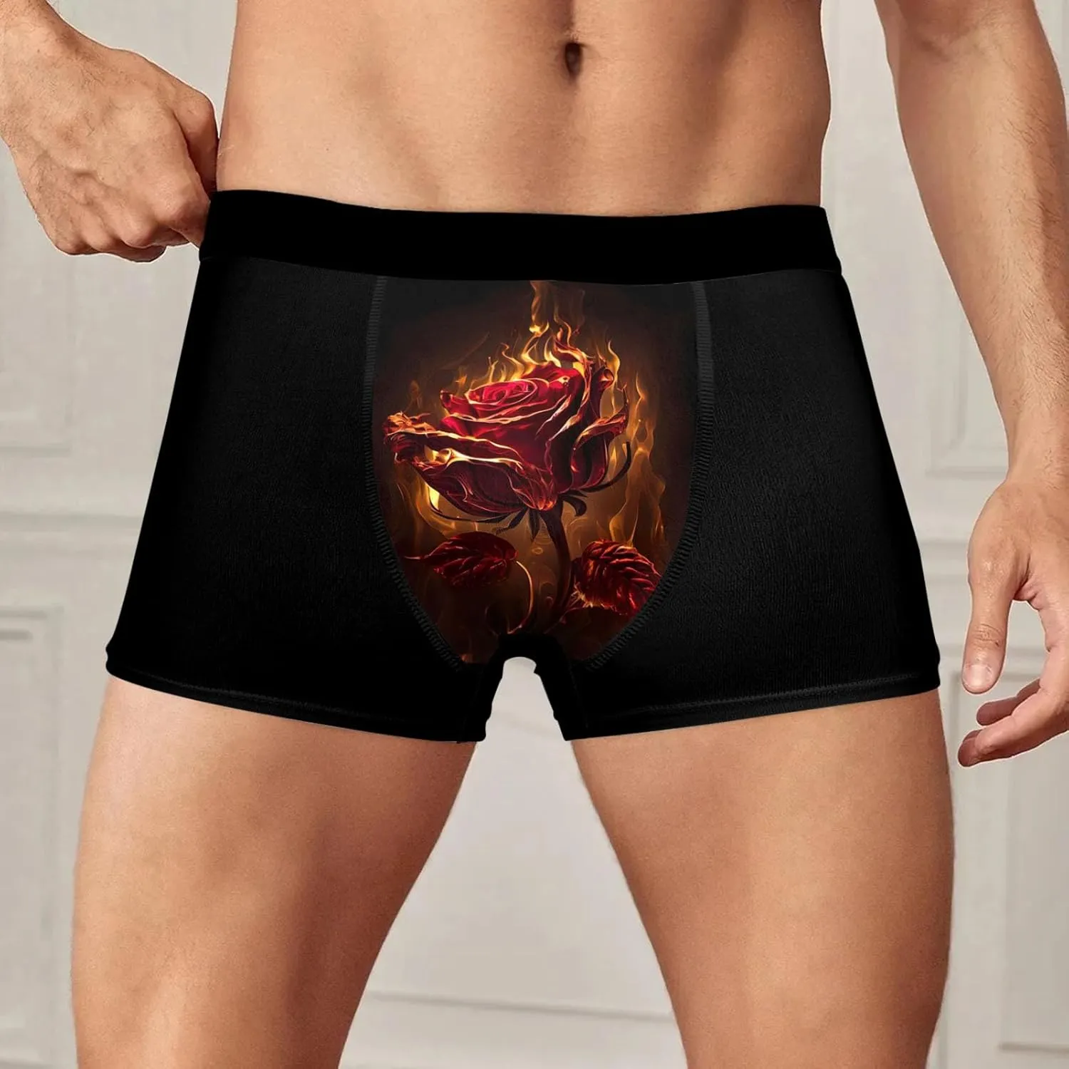 SUWBMHWE Valentines Day Men's Underwear Mens Active Low Stretch Breathable Boxer Briefs Comfortable Boxer for Men Love Style