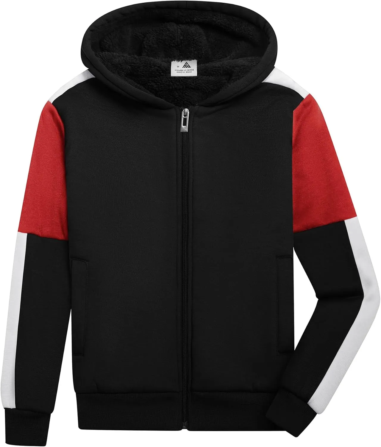 SWISSWELL Boy Jacket Fleece Lined Hoodie Long Sleeve Zip up Soft Warm Sweatshirt Outerwear for Kids