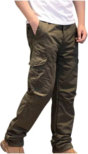 Tactical Pants Mens Lightweight Hiking Pants Water Resistant Military Pant Outdoor Work Cargo Pants Multi-Pocket