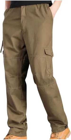 Tactical Pants Mens Lightweight Hiking Pants Water Resistant Military Pant Outdoor Work Cargo Pants Multi-Pocket