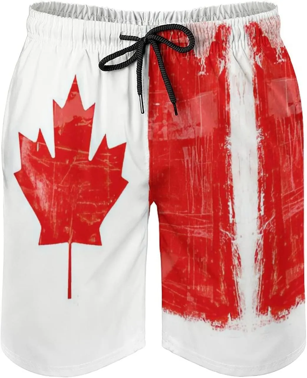 TAIZIYEAH Canada Flag Men's Swim Trunks Board Shorts Swim Shorts Quick Dry Drawstring L