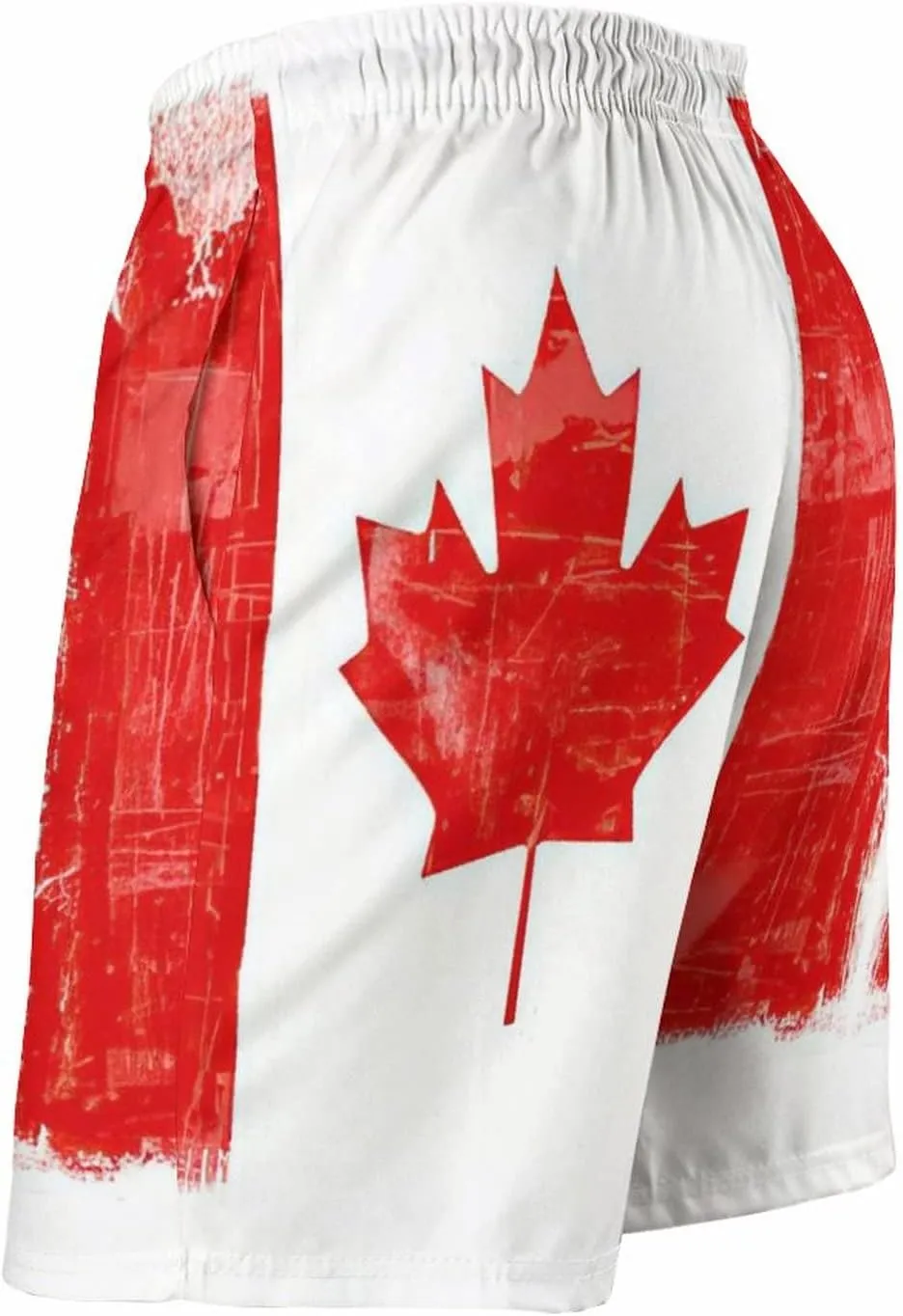 TAIZIYEAH Canada Flag Men's Swim Trunks Board Shorts Swim Shorts Quick Dry Drawstring L