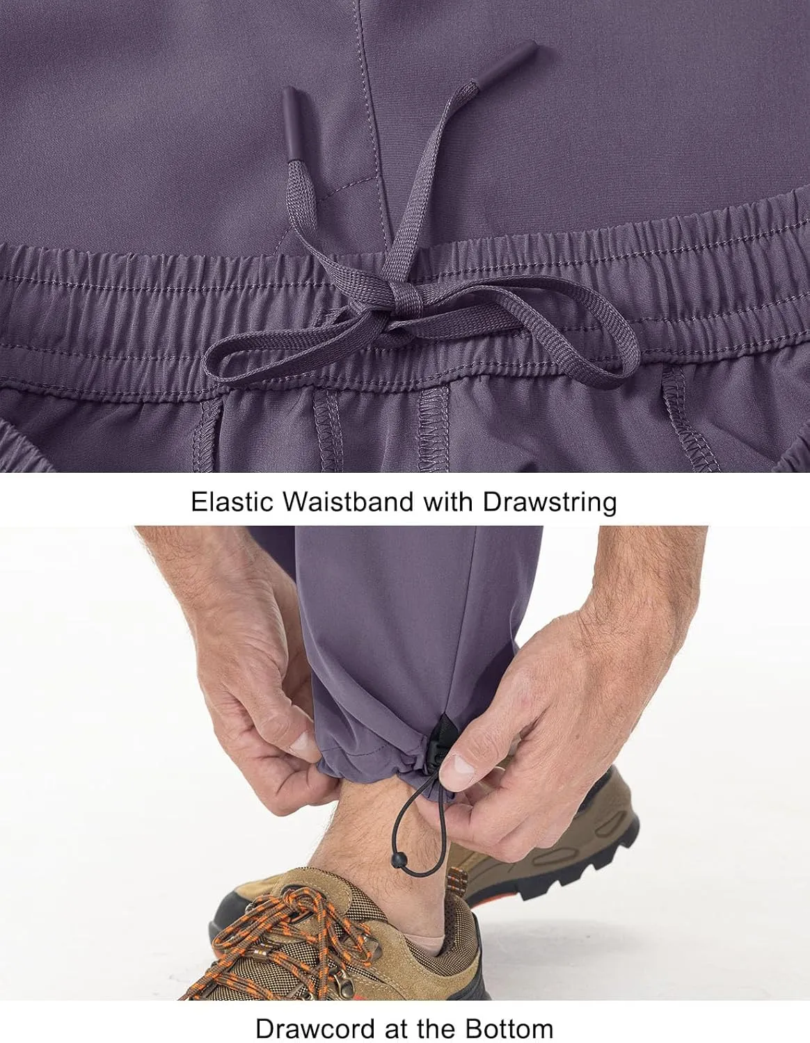 TBMPOY Men's Lightweight Hiking Travel Pants Cargo Pockets Quick Dry Stretch Water Resistant Fishing Outdoor Work