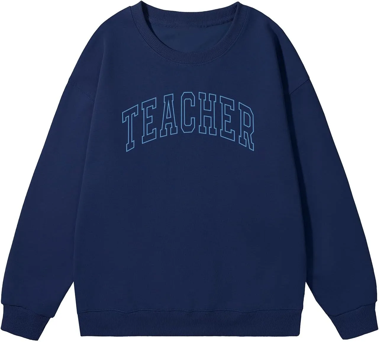 Teacher Sweatshirts for Women Cute Teacher Life Graphic Shirt Inspirational Long Sleeve Crewneck Loose Pullover Tops