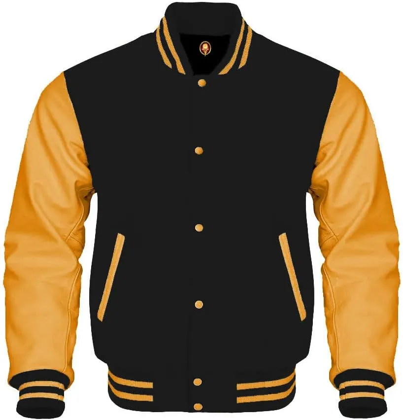 Team Colors Options Varsity Jacket Letterman Baseball Bomber High School Wool Leather Varsity Jackets