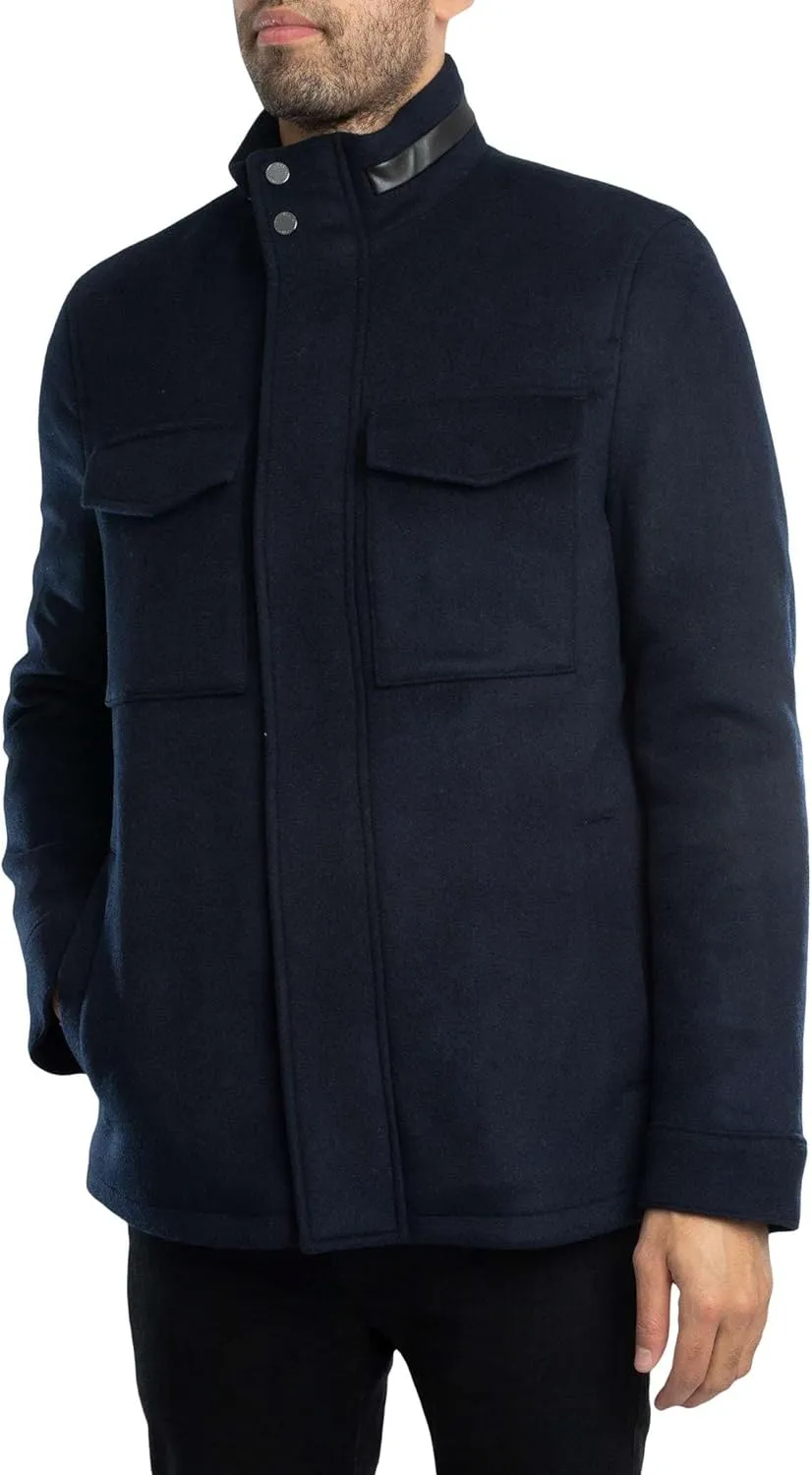 Ted Baker Men's Knowl Funnel Neck Field Jacket, Navy