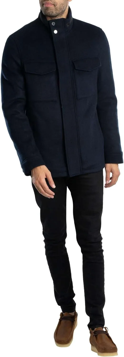 Ted Baker Men's Knowl Funnel Neck Field Jacket, Navy