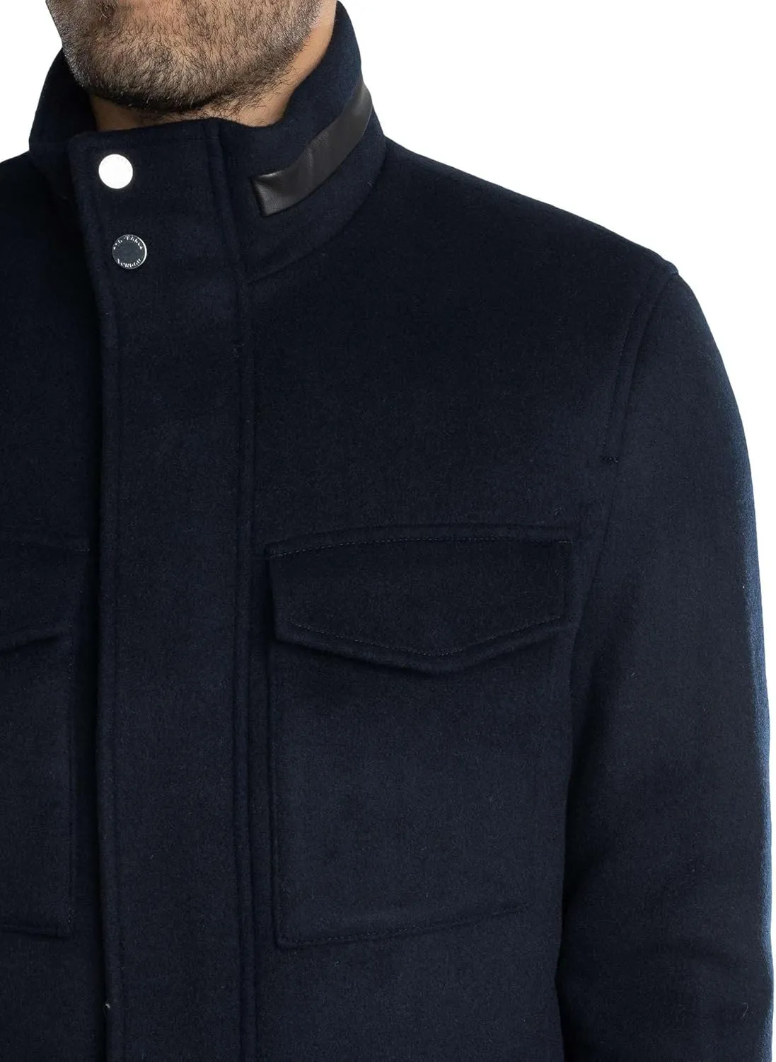 Ted Baker Men's Knowl Funnel Neck Field Jacket, Navy