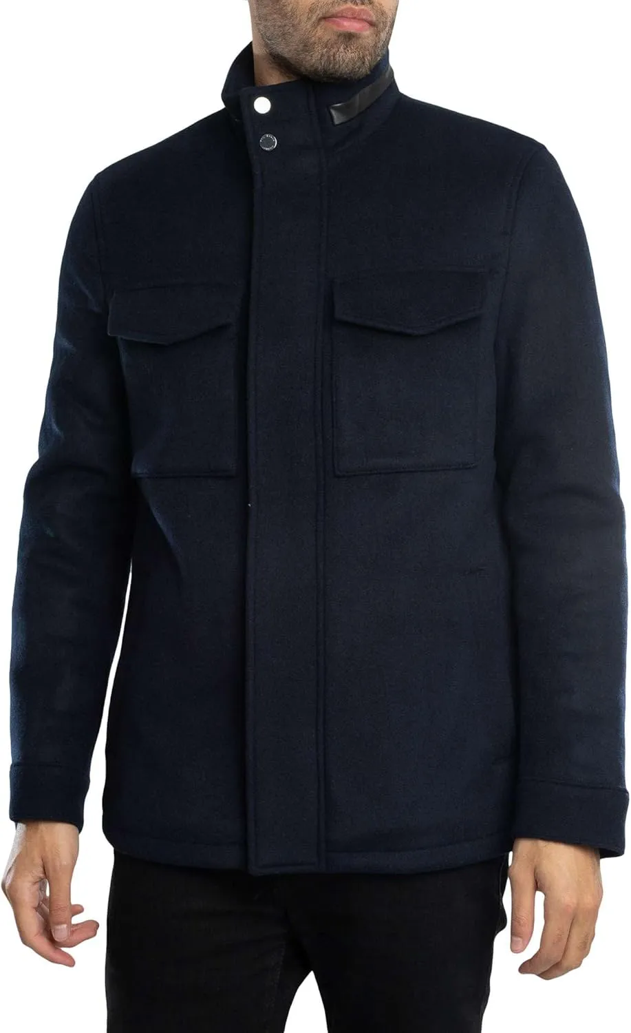 Ted Baker Men's Knowl Funnel Neck Field Jacket, Navy