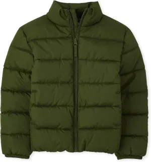 The Children's Place Boys' Big Kid Medium Weight Puffer Jacket, Wind, Water-Resistant Seasonal