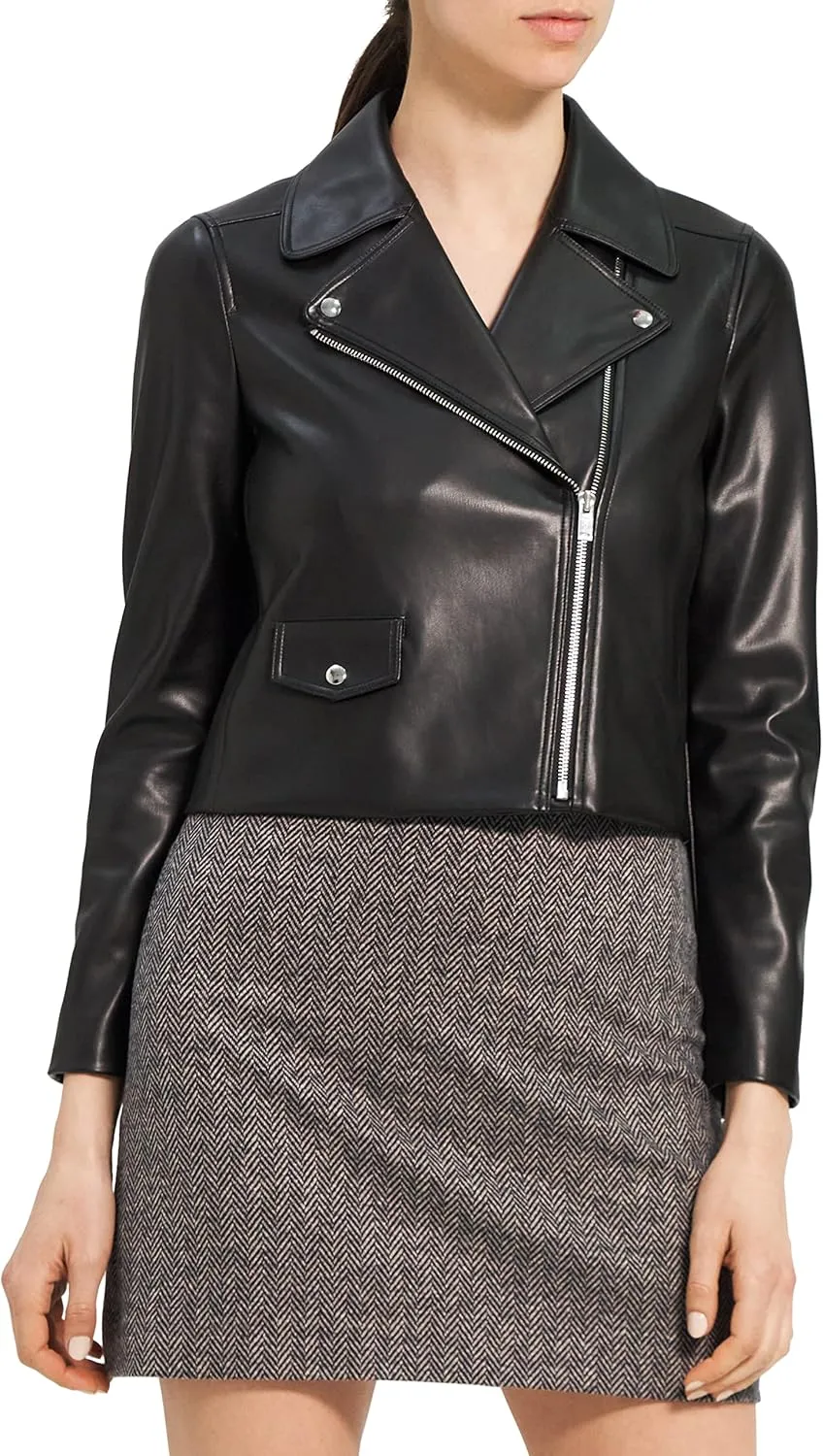 Theory Women's Crop Moto Jacket
