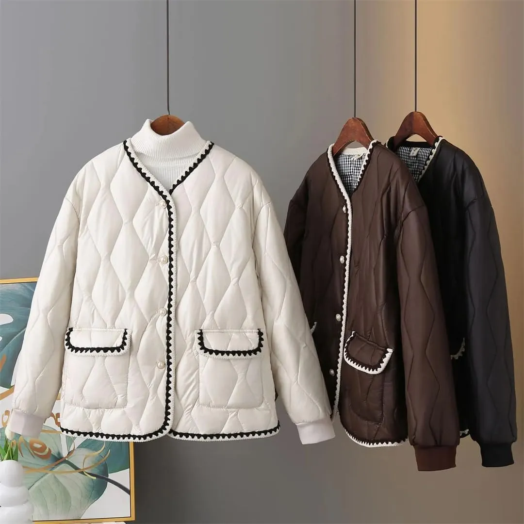 Thin Parkas Women Autumn Winter Down Cotton Padded Coat Thermal Wadded Jacket