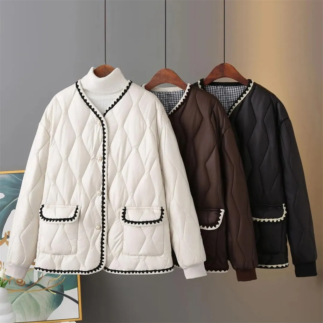 Thin Parkas Women Autumn Winter Down Cotton Padded Coat Thermal Wadded Jacket