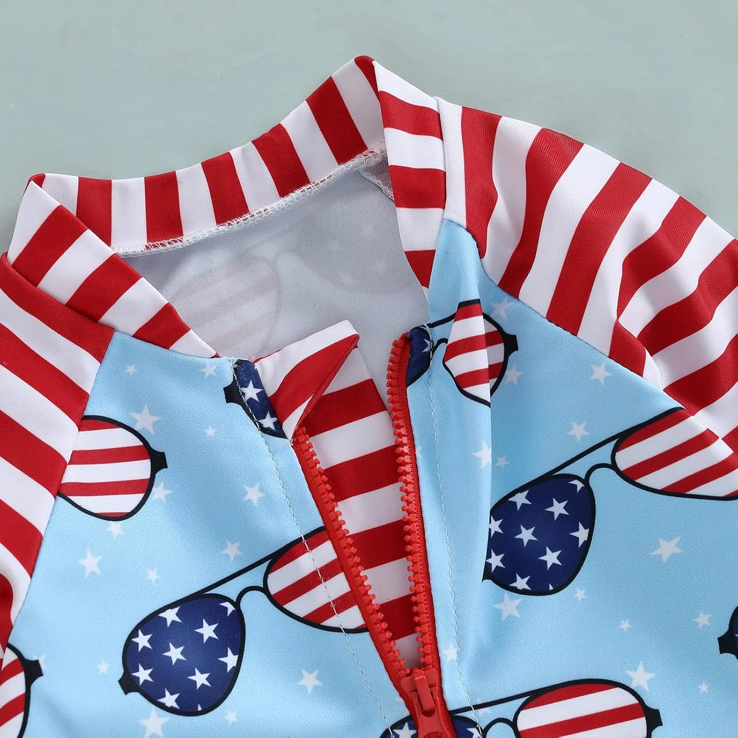 Toddler Baby Boy Swimsuit One Piece Swimwear Shark Short Sleeve Zipper Rash Guard Infant Bathing Suit