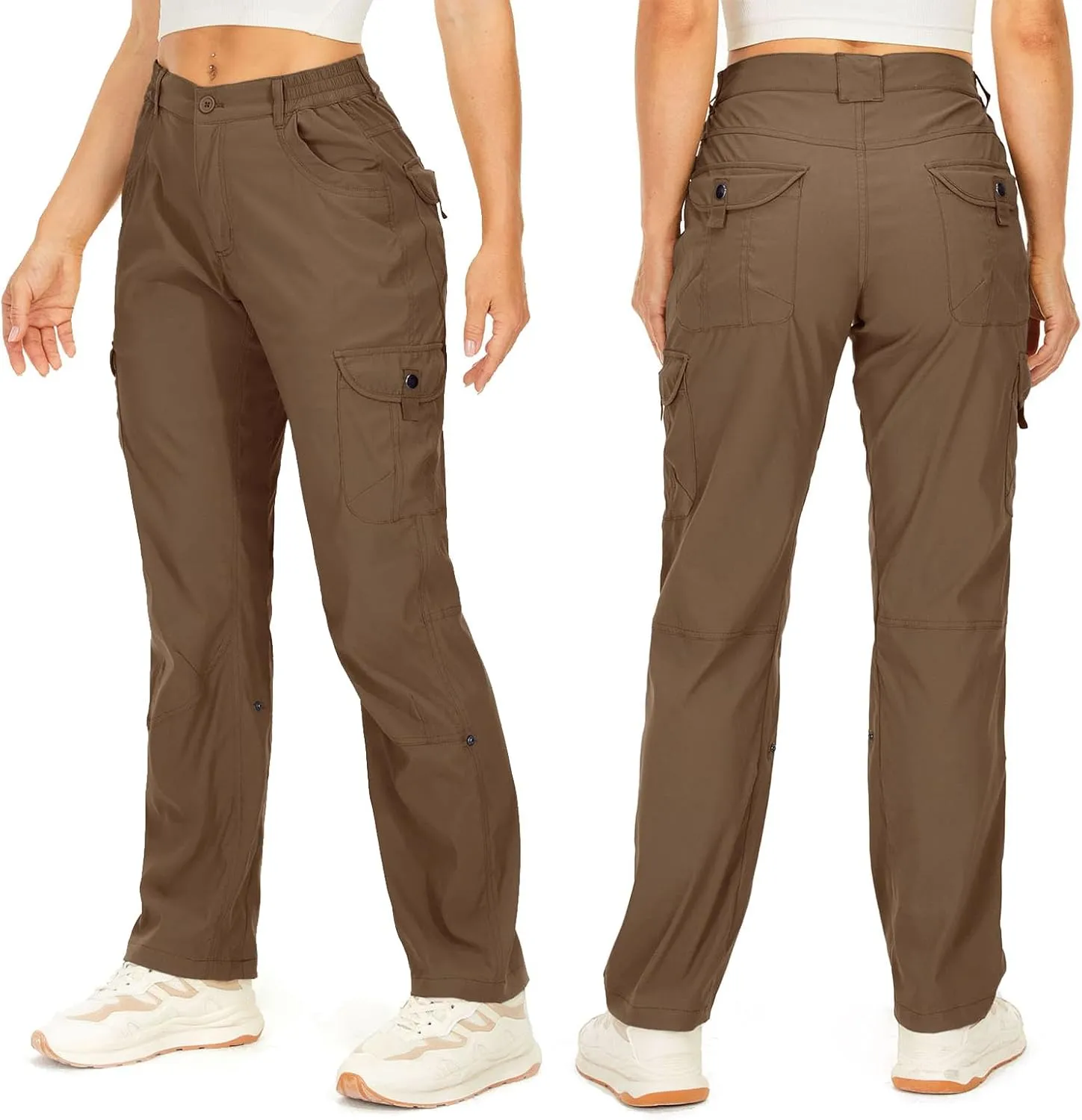 Toomett Women's Hiking Cargo Pants convertible Quick Dry UPF50  Waterproof capri Fishing Safari Travel Pants