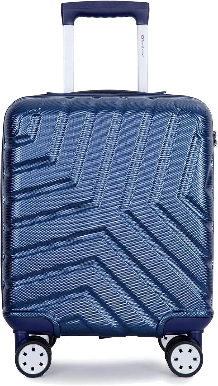 Travelhouse 16 Inch Carry On Luggage Airline Approved,Hardshell Small Carry Suitcases with 360 Spinner Wheels, Rolling Suitcase with TSA Approved