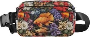 Tropical Fishes Fanny Pack Water Resistant, Women Men Waist Pack Sling Bag Purse for Travel Hiking