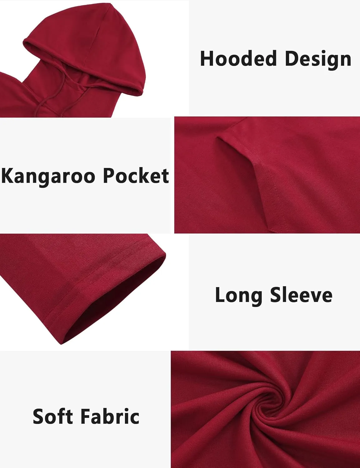 TURETRENDY Men's Hooded Cloak Casual Long Pullover Hoodie Cape Hip Hop Sweatshirt with Pocket