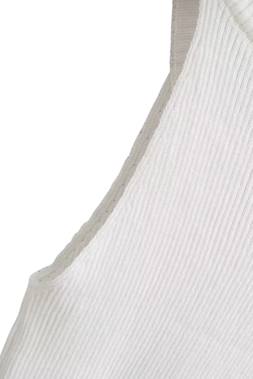 'Ulyana' Faux Pearl Embellished Knit Tank Top