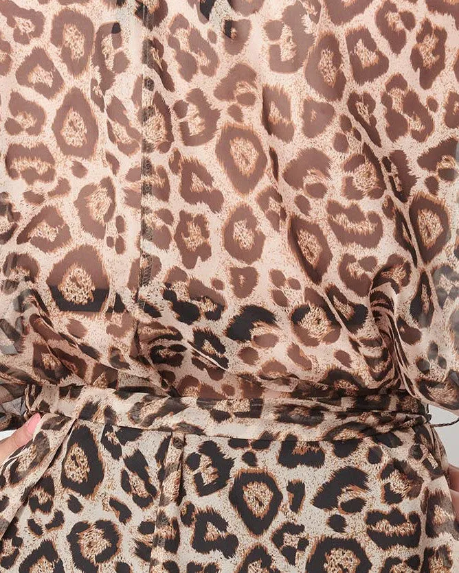 Unique Vintage 1970s Brown Leopard Coverup | Brown, Leopard
