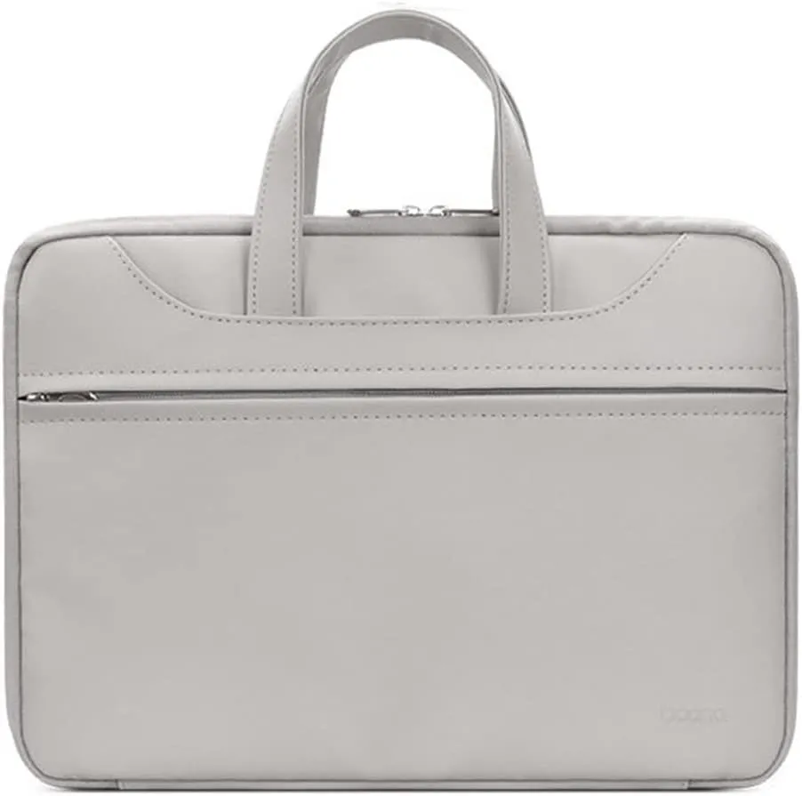 Unisex Laptop Bag PU Water Resistant Slim Computer Bag Women Men Briefcases for Business Office Travel