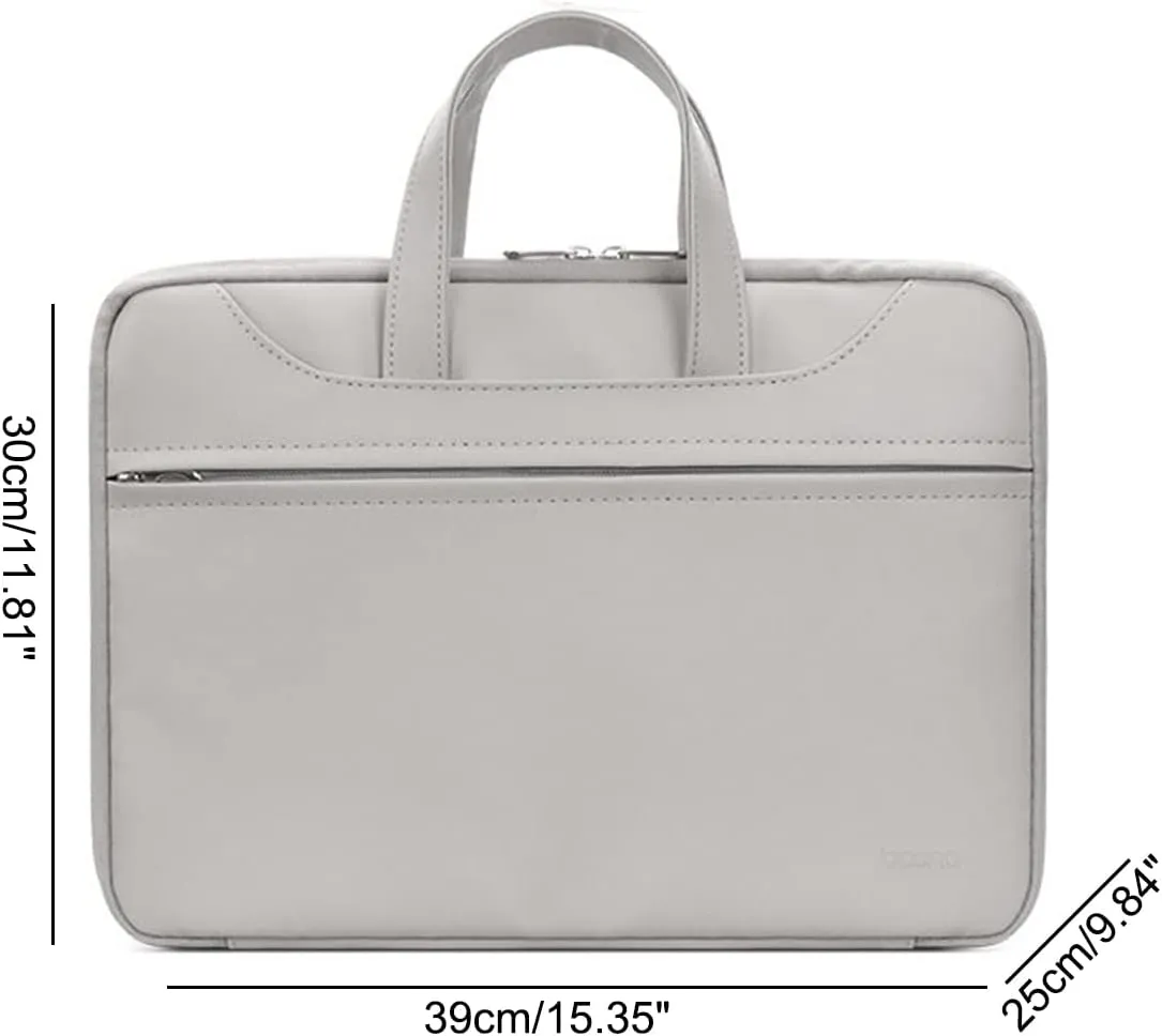 Unisex Laptop Bag PU Water Resistant Slim Computer Bag Women Men Briefcases for Business Office Travel