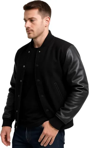 Unisex Women/Mens Varsity Letterman Jacket | College Baseball High School Bomber Wool   Faux Leather Jacket