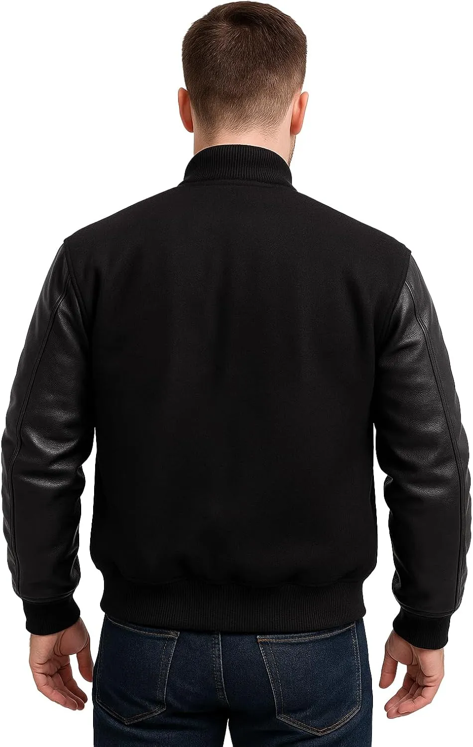 Unisex Women/Mens Varsity Letterman Jacket | College Baseball High School Bomber Wool   Faux Leather Jacket