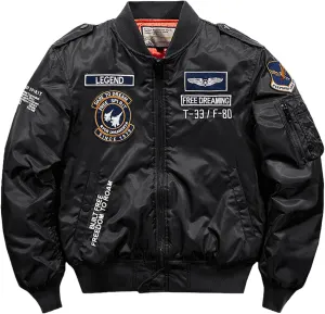USTZFTBCL Ma-1 Autumn Winter Bomber Jacket Men Military Thick Windbreaker Pilot Jackets Male Streetwear Multi-Pocket Coat