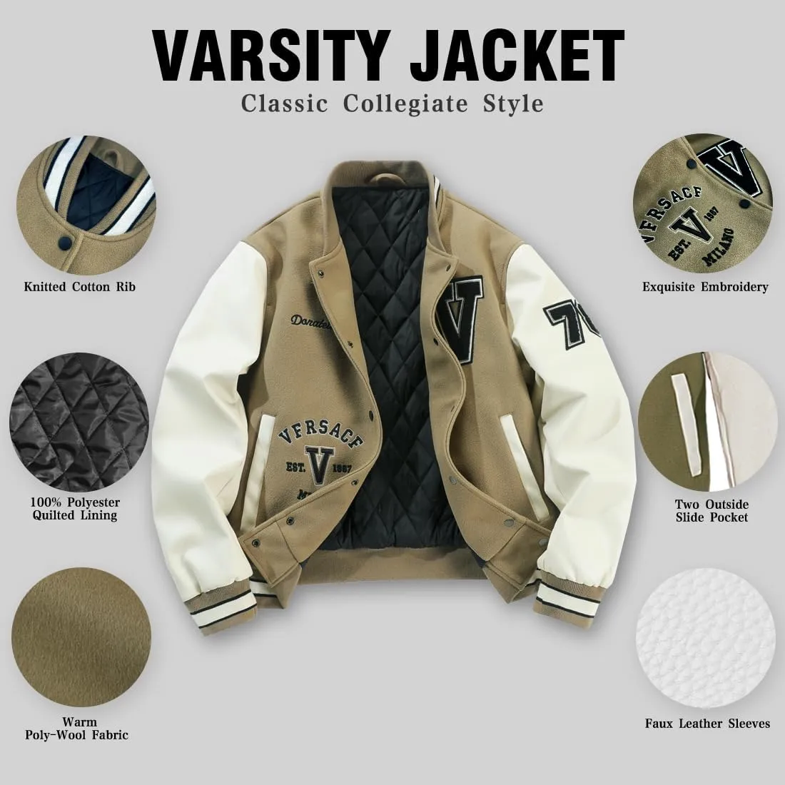 Varsity Letterman Jacket - Women's Baseball and Bomber Jacket