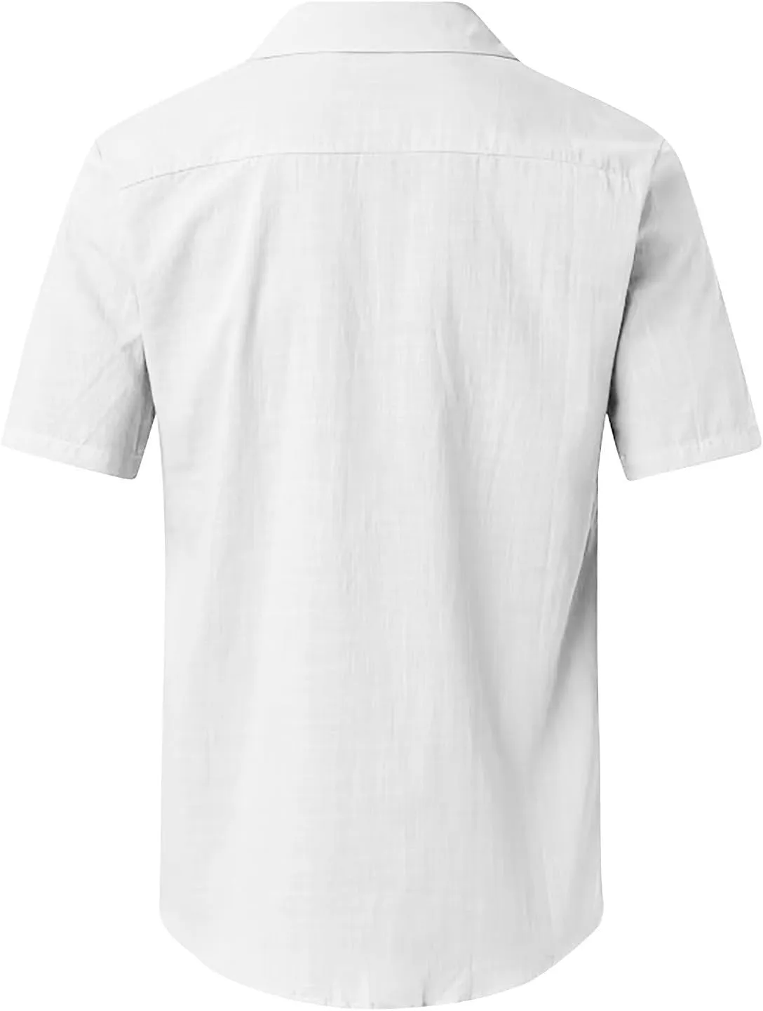 Vertical Striped Hawaiian Shirt for Men Cotton Linen Button Down Short Sleeve Tops Cuban Camp Guayabera Beach Shirts