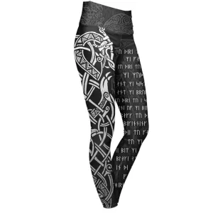 Viking Prayer High Waisted Leggings