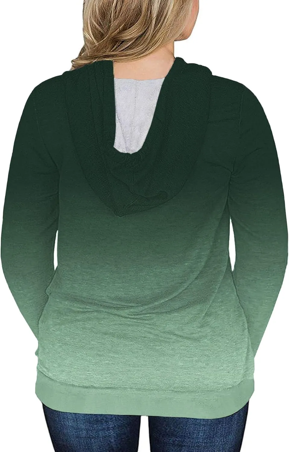 VISLILY Women-Plus-Size-Hoodies-Sweatshirts Color Block Tops with Pockets XL-4XL