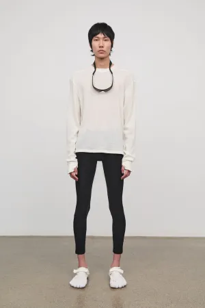 WELDON LONG SLEEVE T-SHIRT IN WAFFLE