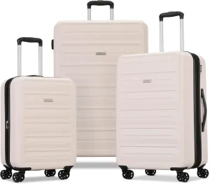 Westridge Hardshell Luggage Set - 3 Piece Set - 20" Carry-On, 24 & 28 Checked Luggage Set with 360 Spinner Wheels - Expandable Suitcases for Extended Travel - Durable ABS Shell - Light Pink