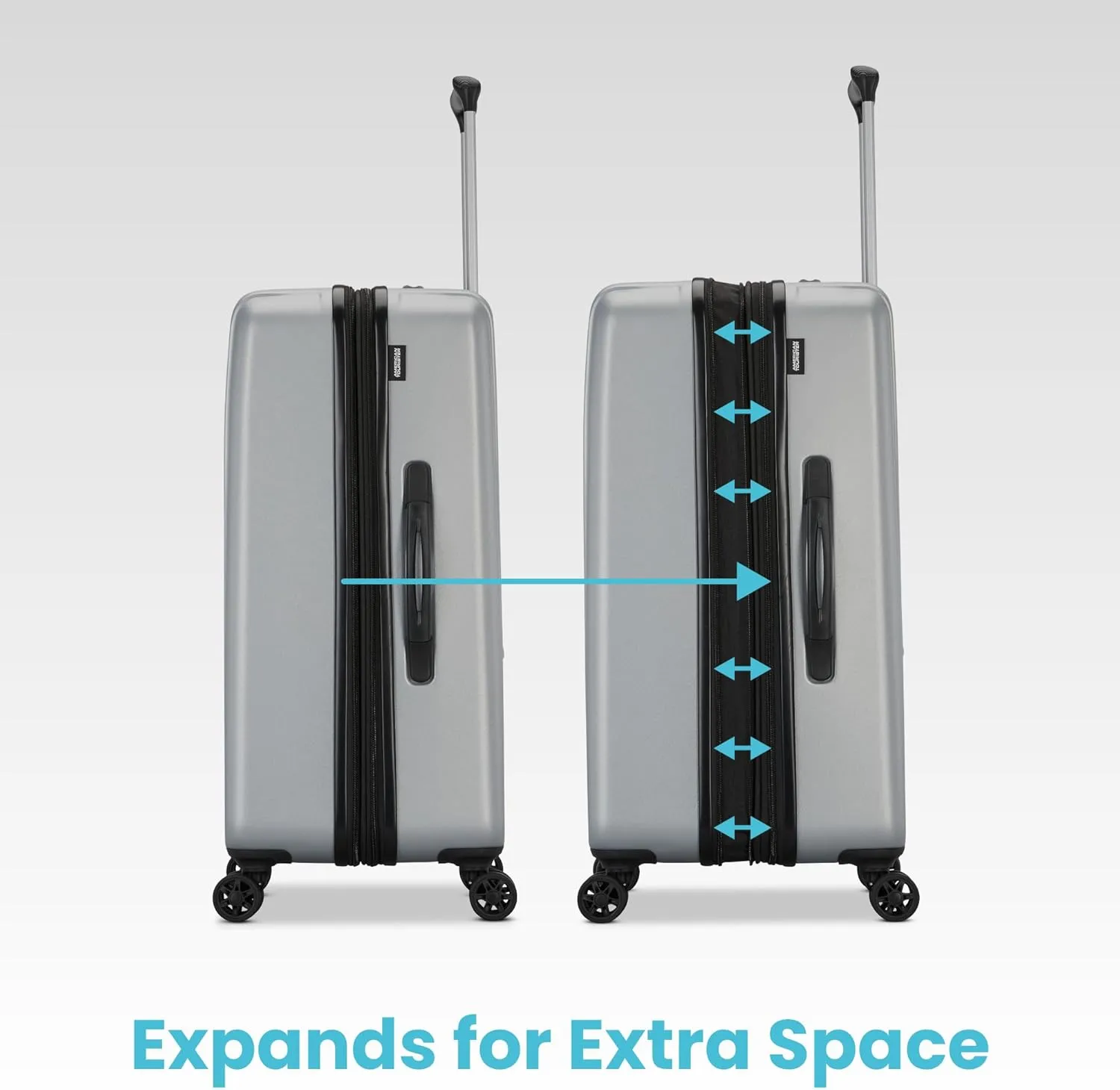Westridge Hardshell Luggage Set - 3 Piece Set - 20" Carry-On, 24 & 28 Checked Luggage Set with 360 Spinner Wheels - Expandable Suitcases for Extended Travel - Durable ABS Shell - Silver