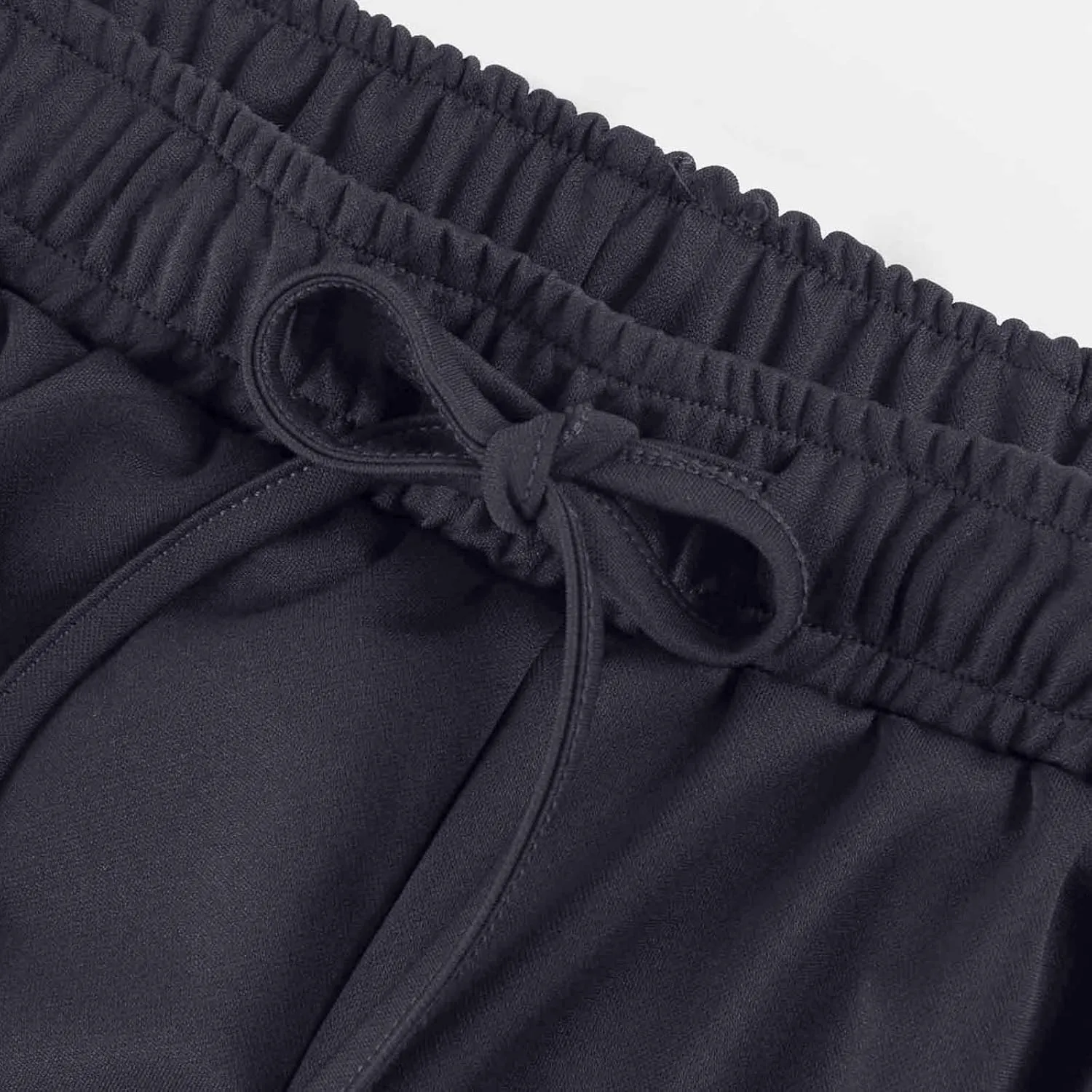 Wide Leg Capris for Women Baggy 2024 High Waisted Drawstring Sweatpants Casual Split Hem Athletic Pants with Pocket