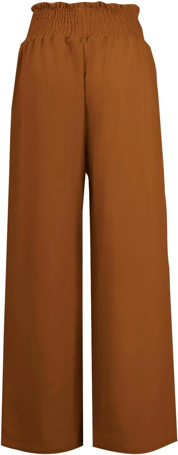 Wide Leg Pants for Women 2025 Summer Fashion Lightweight Cotton Linen Pants High Waisted Casual Trousers with Pockets