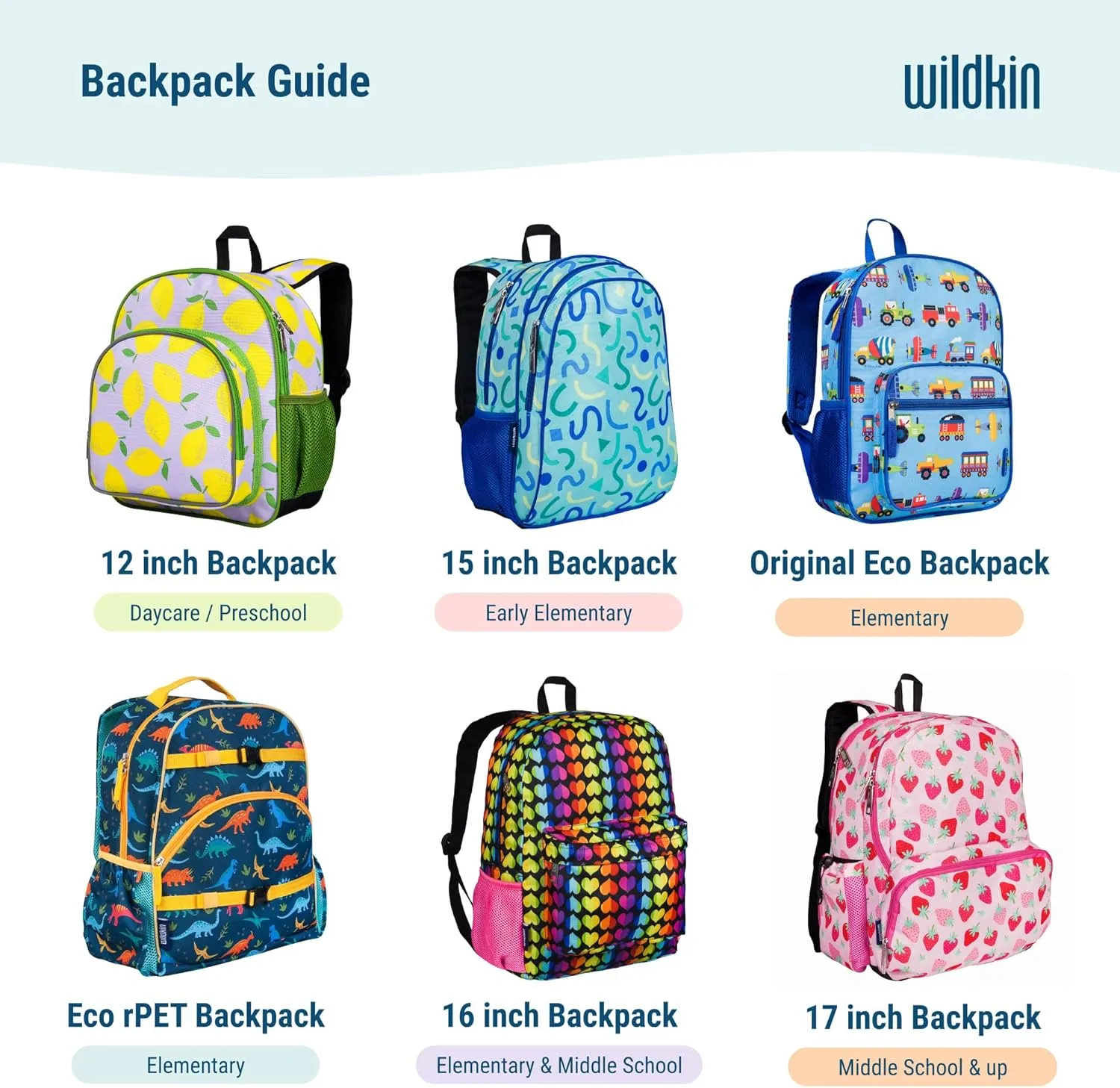 Wildkin 15-inch Kids Backpack  Durable, Padded, Adjustable for School & Travel - Horse Dreams