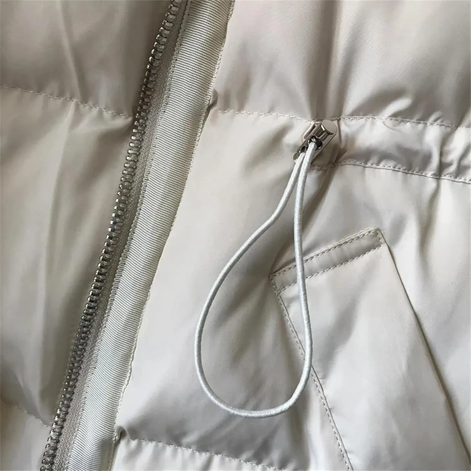 Winter Vest Jacket Women Warm Sleeveless Coat Casual Down Long Vest Slim Solid Color Cotton Padded Waistcoat Femme