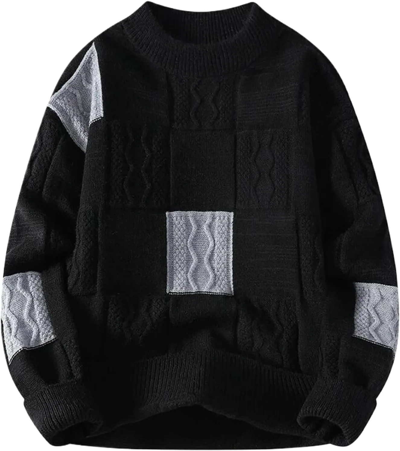 Winter Warm Casual Pullover Sweater Hip-Hop Men Streetwear Crewneck Knitted Autumn Knitwear Jumper