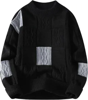Winter Warm Casual Pullover Sweater Hip-Hop Men Streetwear Crewneck Knitted Autumn Knitwear Jumper