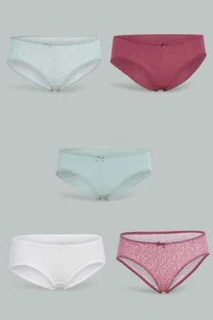 Women Assorted Plain Boyleg Brief (Pack of 5)