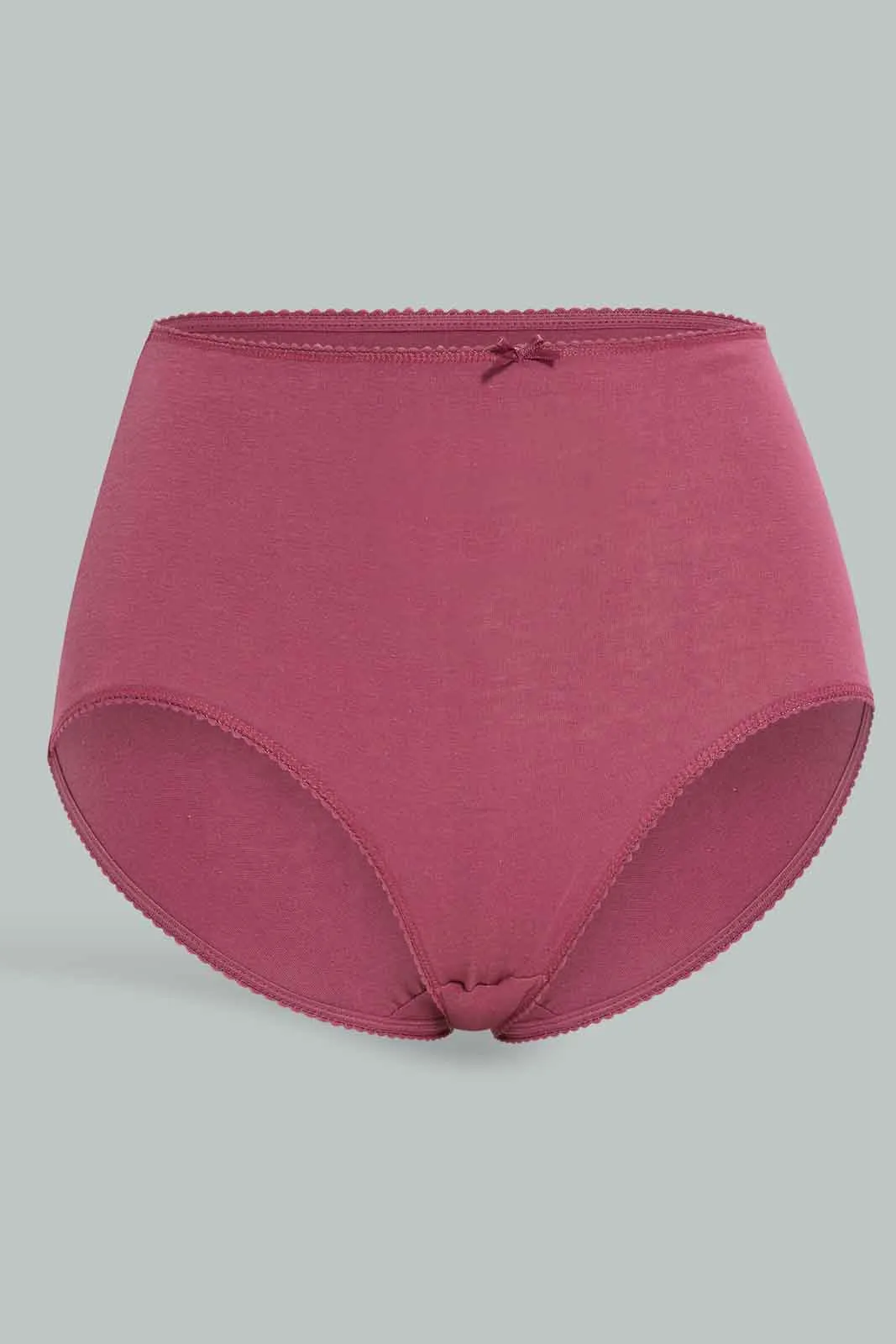 Women Assorted Plain Full Brief (Pack of 5)