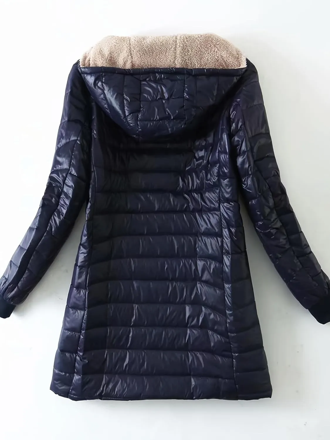 Women Hoodie Jackets, Zip-up Puffy Hoodie Coat, Warm Winter Sherpa Fleece Lined Hooded Jacket